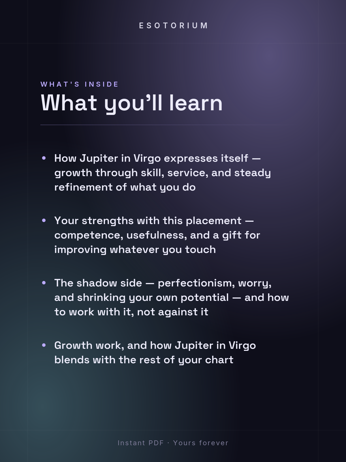 Jupiter in Virgo — Meaning in Your Birth Chart — What's inside