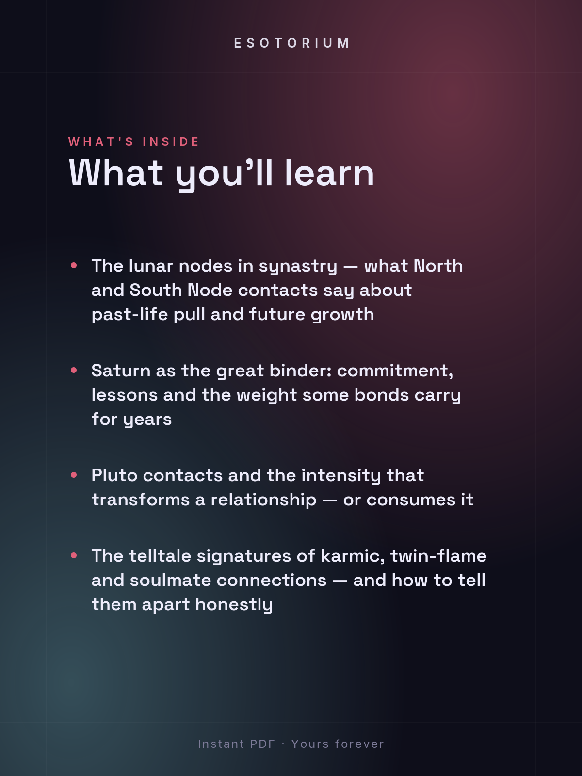 Karmic Relationships & Soulmates in Astrology — What's inside