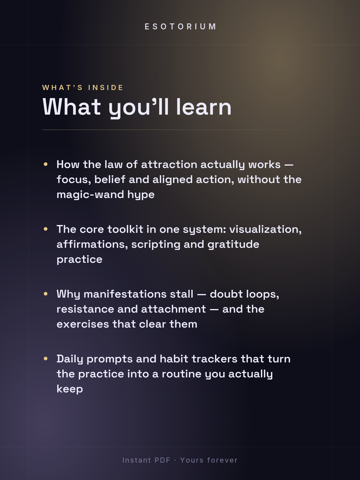 The Law of Attraction — Complete Practical Guide — what you'll learn