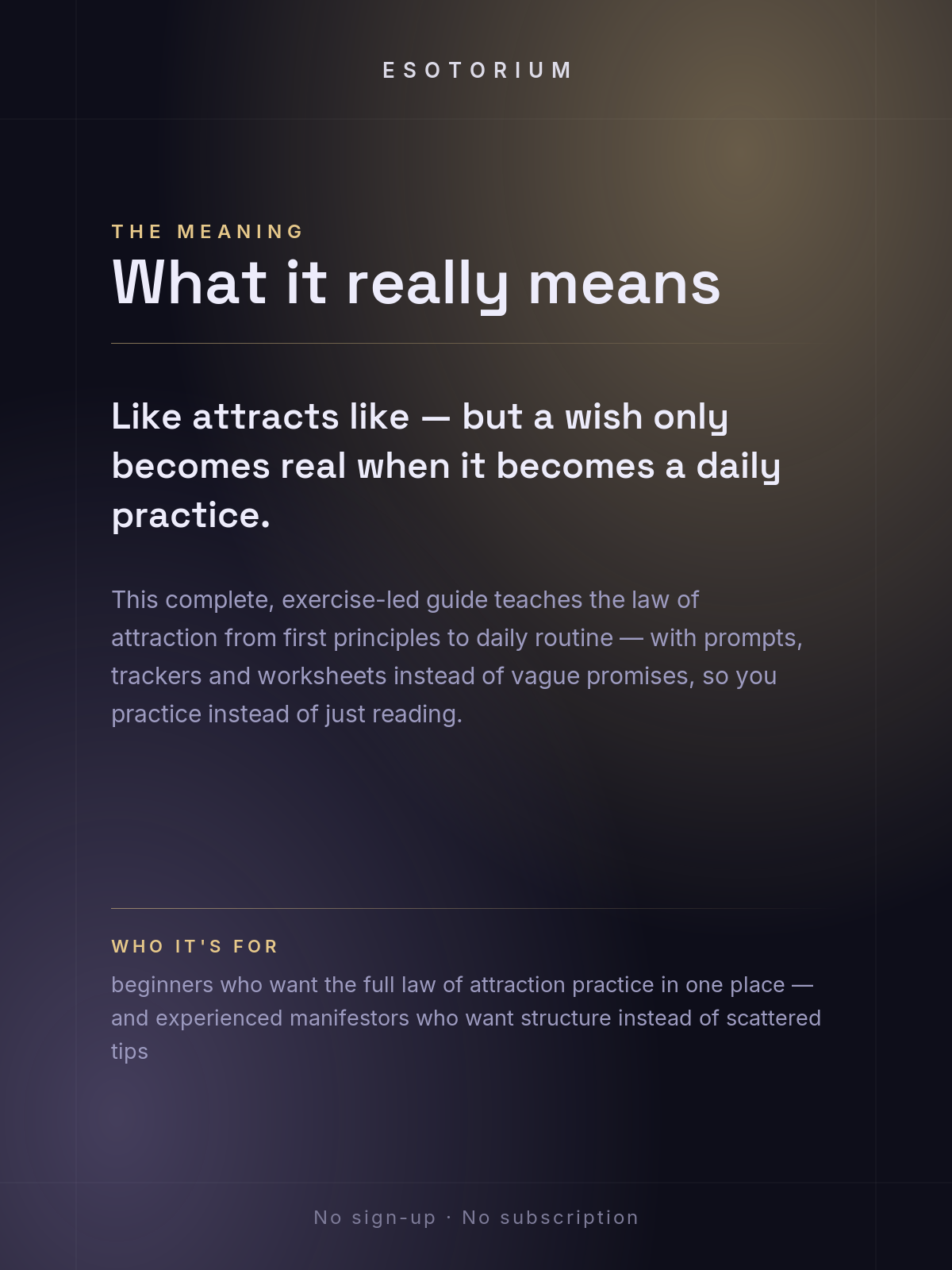 The Law of Attraction — Complete Practical Guide — what it means