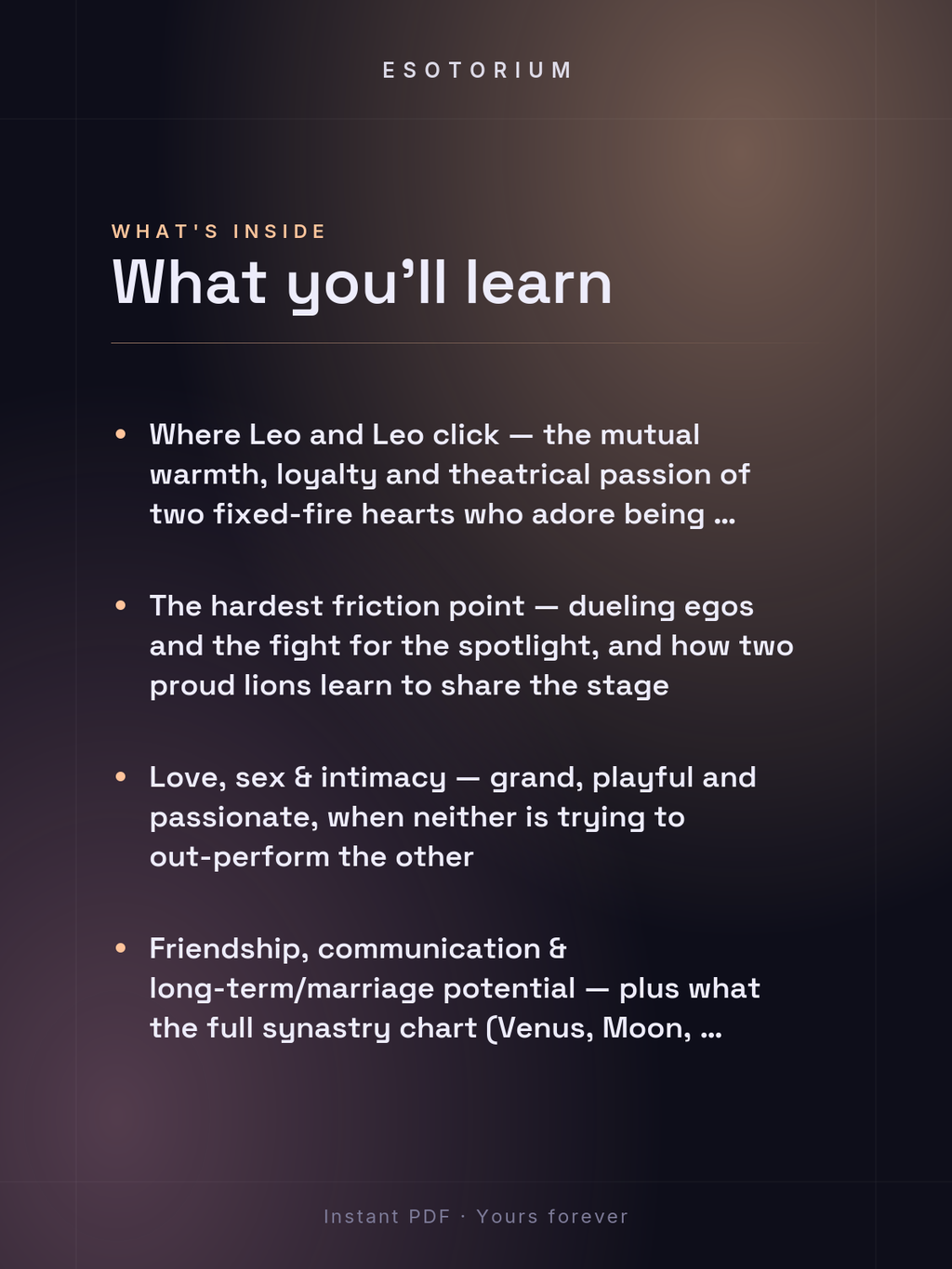 Leo and Leo Compatibility — Love, Sex & Friendship — What's inside