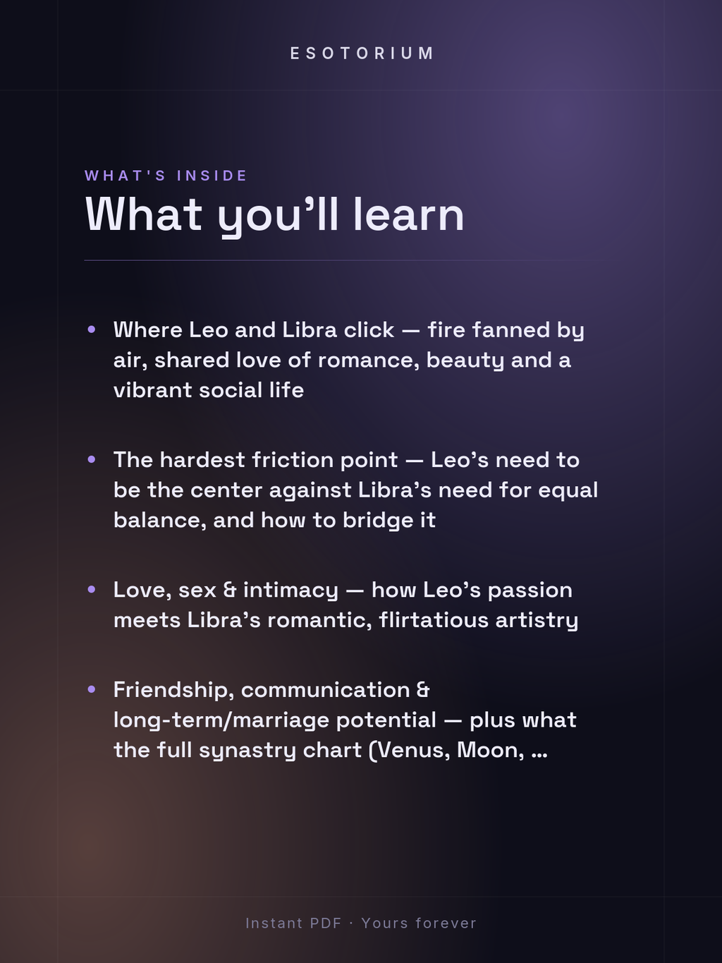 Leo and Libra Compatibility — Love, Sex & Friendship — What's inside