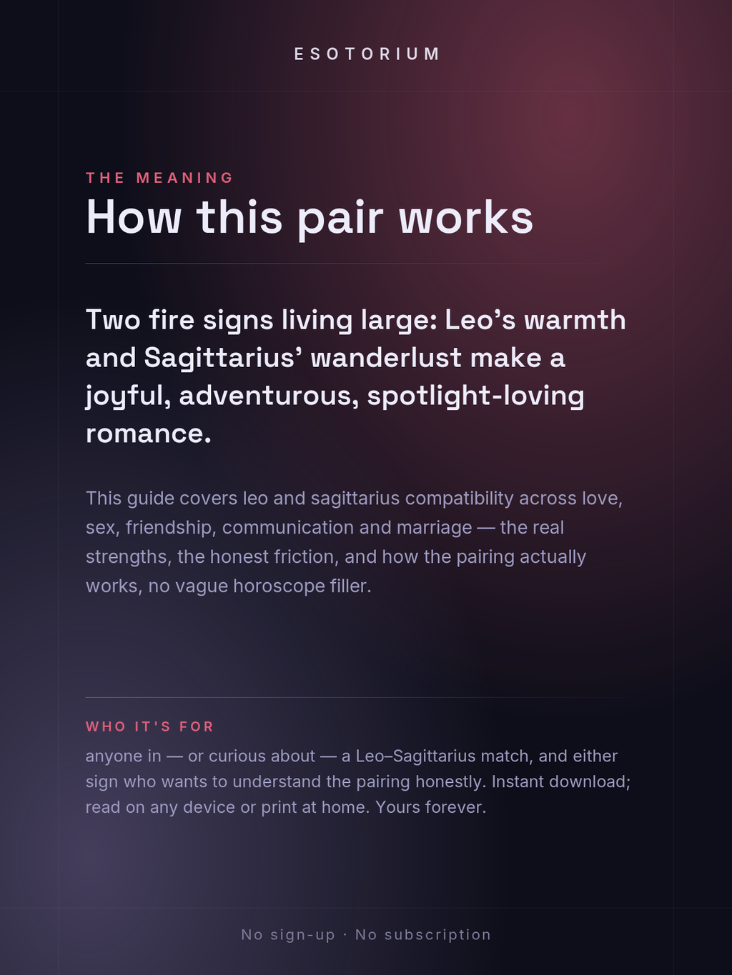Leo and Sagittarius Compatibility — Love, Sex & Friendship — What it means