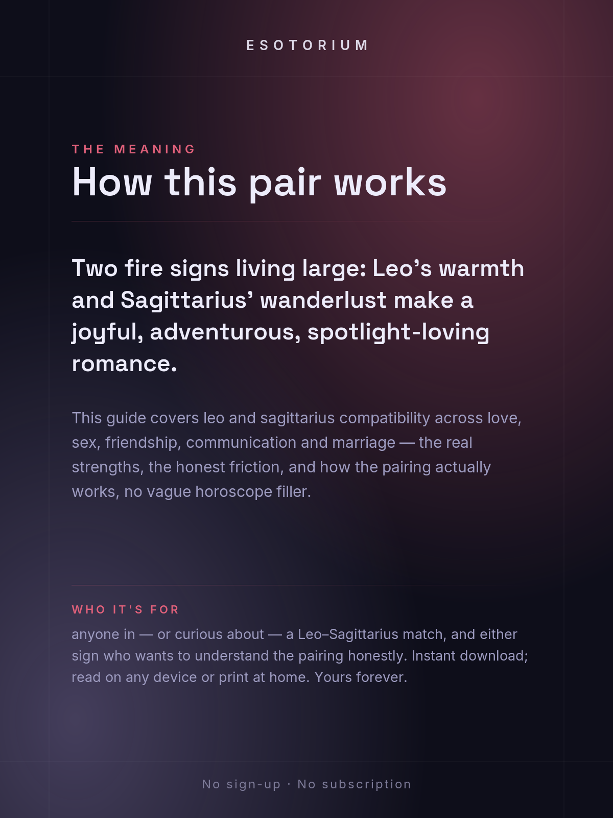 Leo and Sagittarius Compatibility — Love, Sex & Friendship — What it means