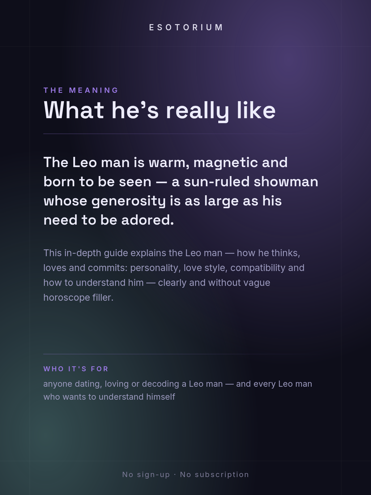 The Leo Man — Personality, Love & Compatibility — what it means