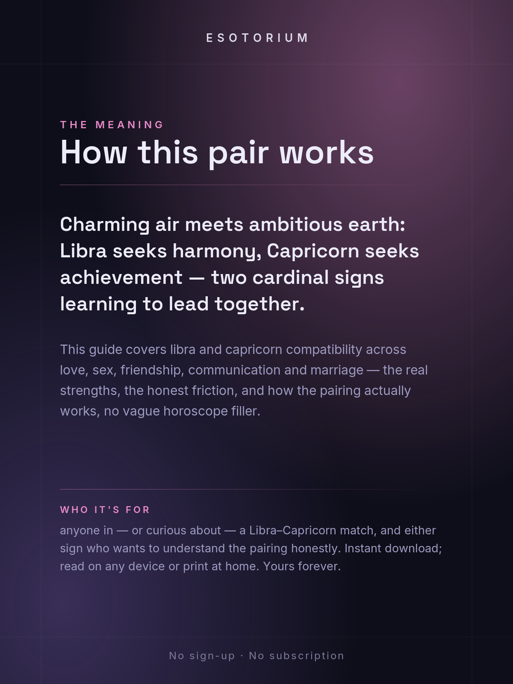 Libra and Capricorn Compatibility — Love, Sex & Friendship — What it means