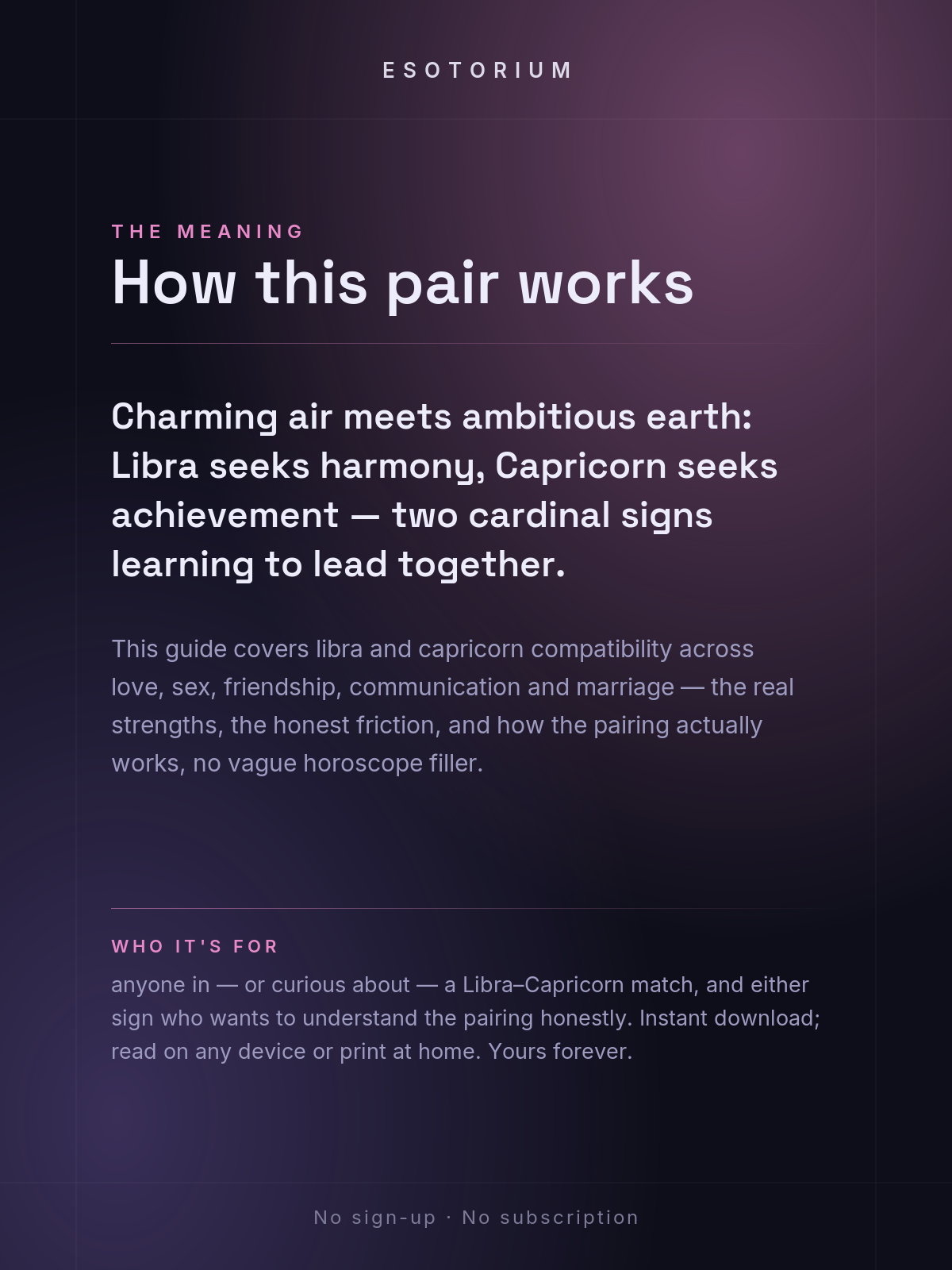 Libra and Capricorn Compatibility — Love, Sex & Friendship — What it means
