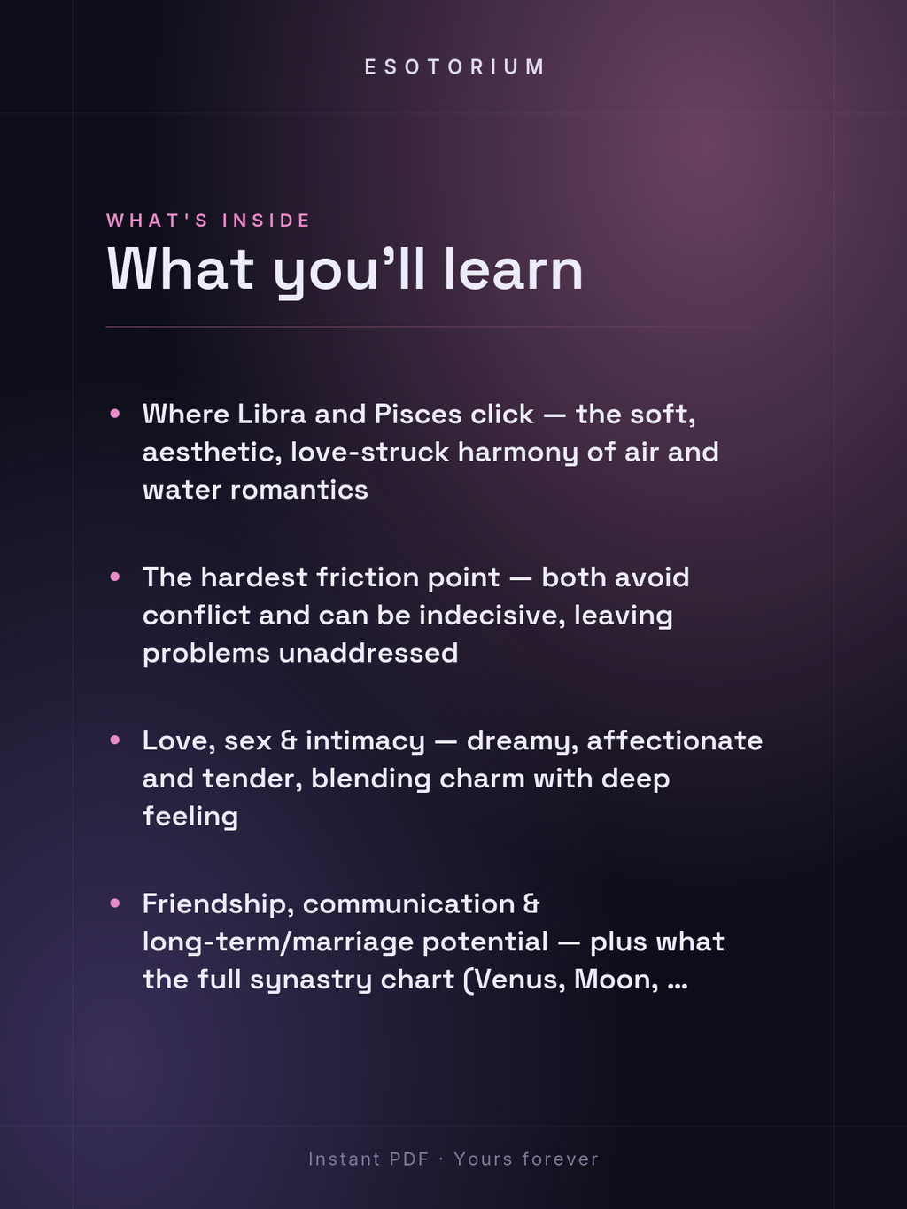 Libra and Pisces Compatibility — Love, Sex & Friendship — What's inside