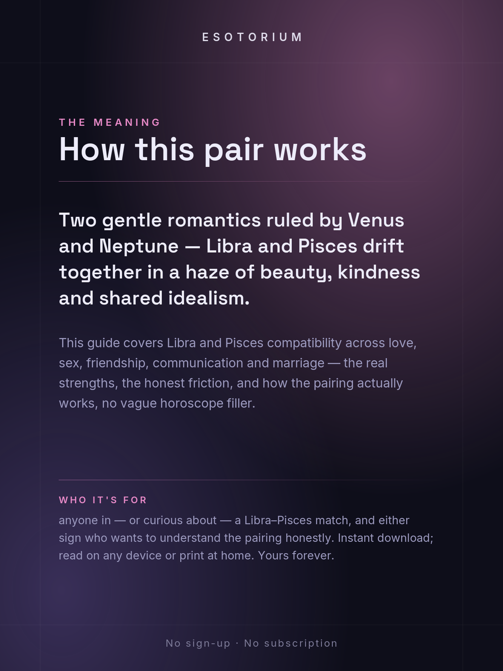 Libra and Pisces Compatibility — Love, Sex & Friendship — What it means
