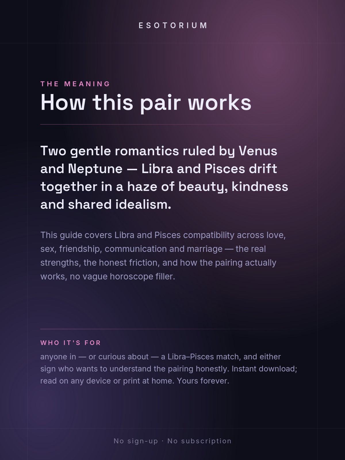 Libra and Pisces Compatibility — Love, Sex & Friendship — What it means