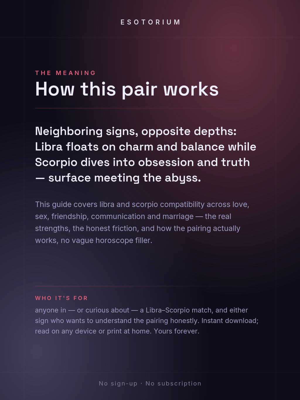 Libra and Scorpio Compatibility — Love, Sex & Friendship — What it means