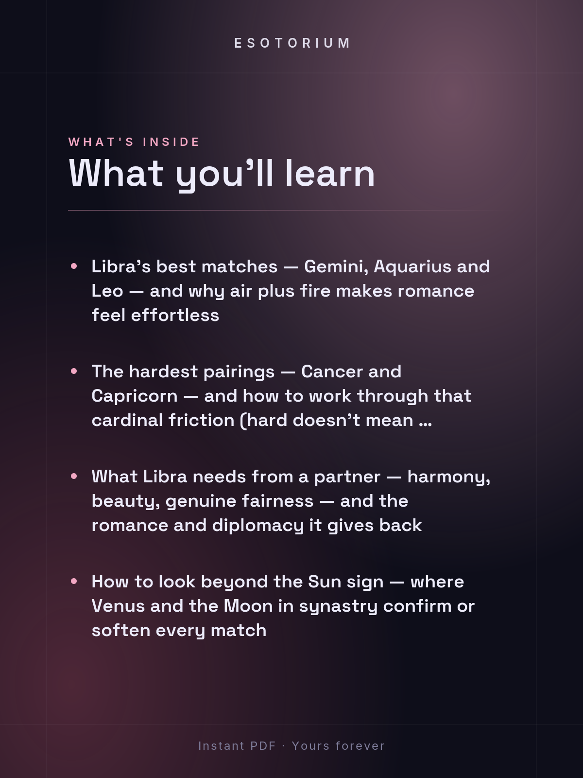 Libra Compatibility — Best & Worst Matches — What's inside