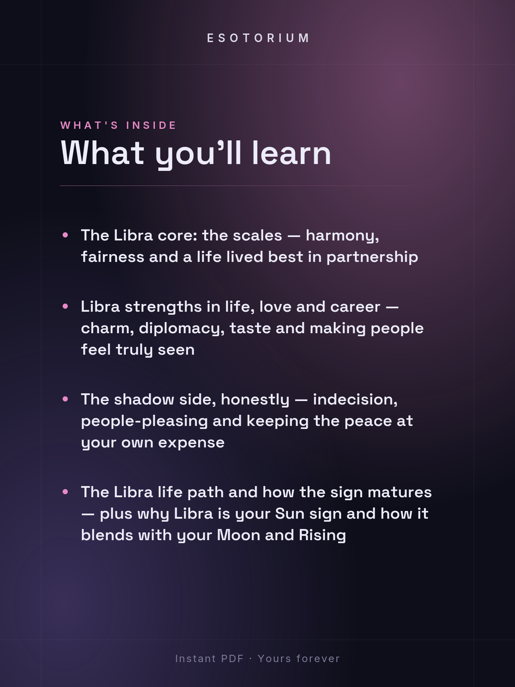 Libra Zodiac Sign — Complete Personality Guide — what you'll learn