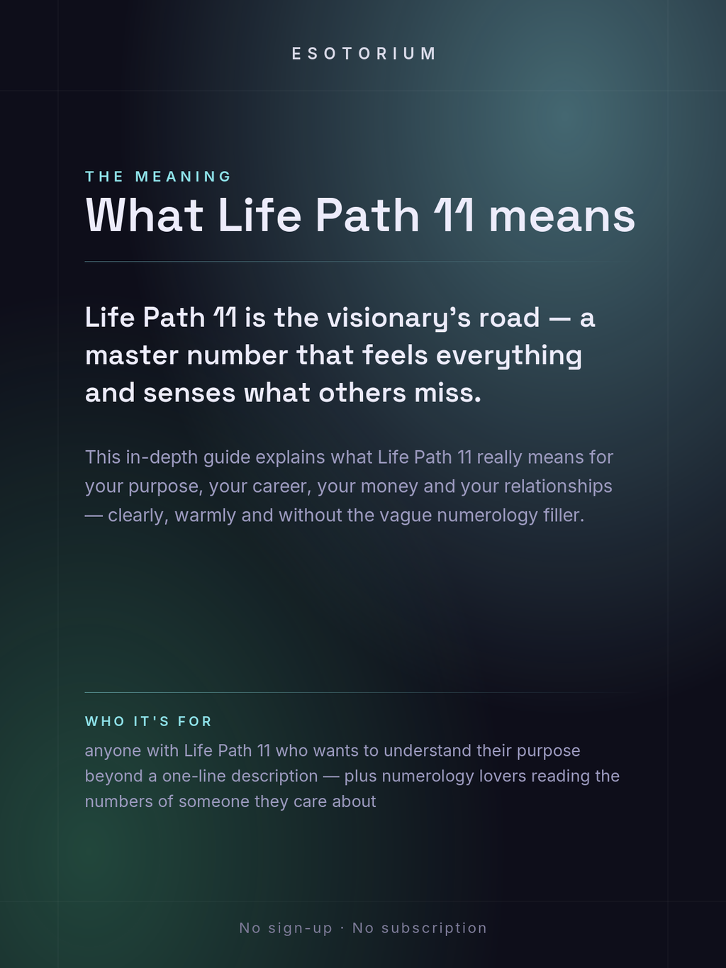 Life Path Number 11 — Full Meaning Guide — what it means