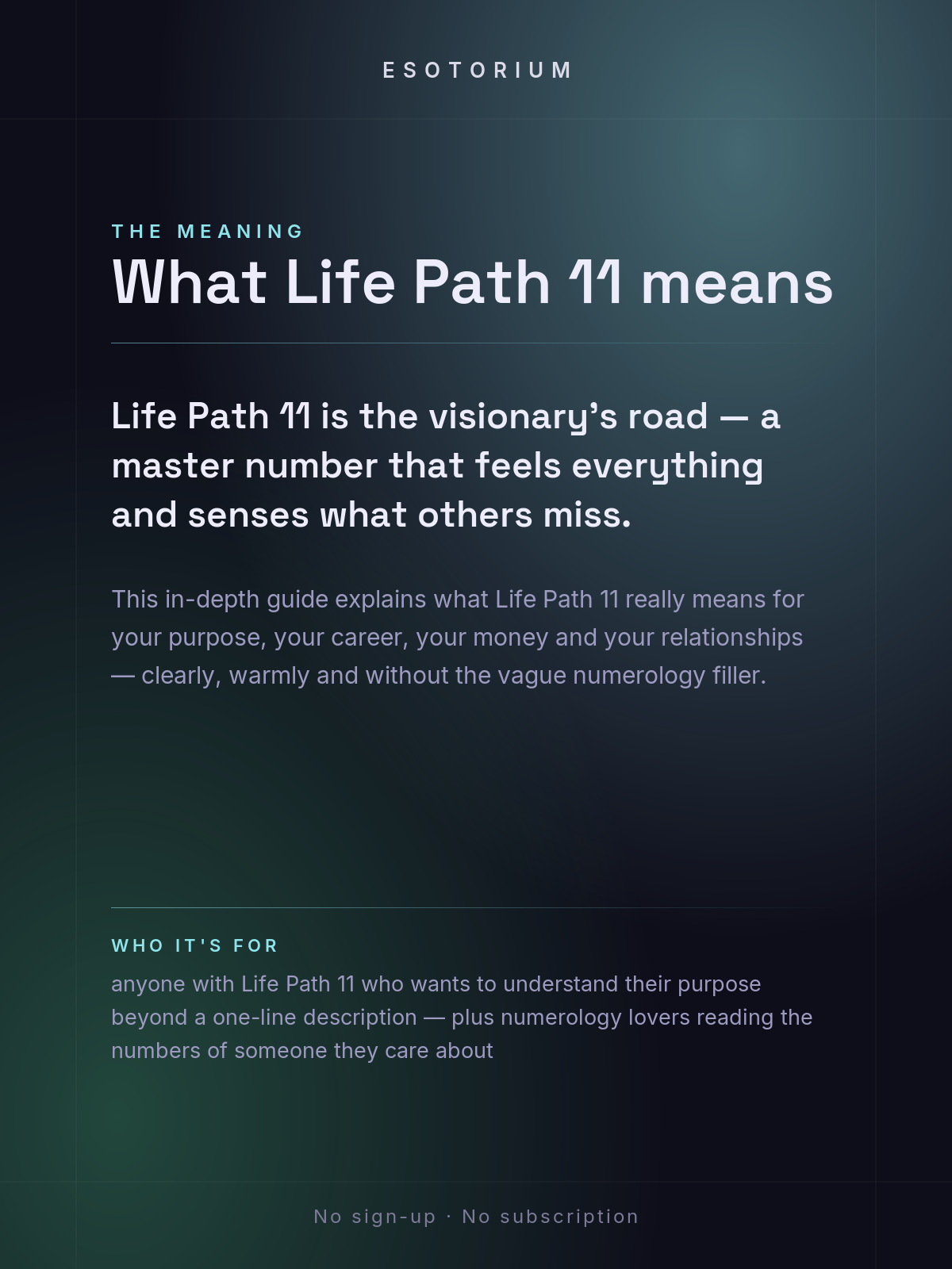 Life Path Number 11 — Full Meaning Guide — what it means