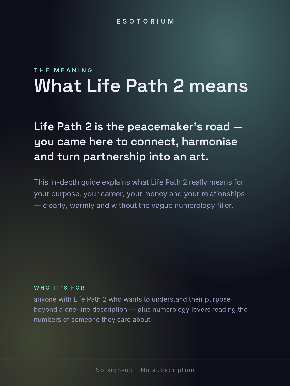 Life Path Number 2 — Full Meaning Guide — what it means