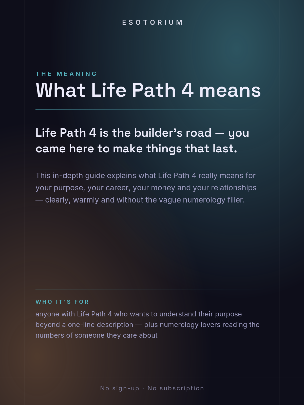 Life Path Number 4 — Full Meaning Guide — what it means