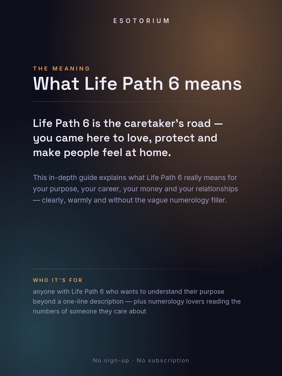 Life Path Number 6 — Full Meaning Guide — what it means