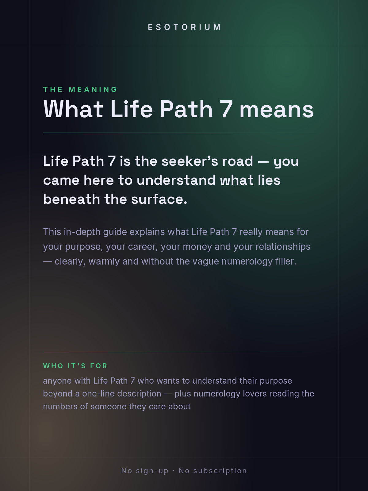 Life Path Number 7 — Full Meaning Guide — what it means