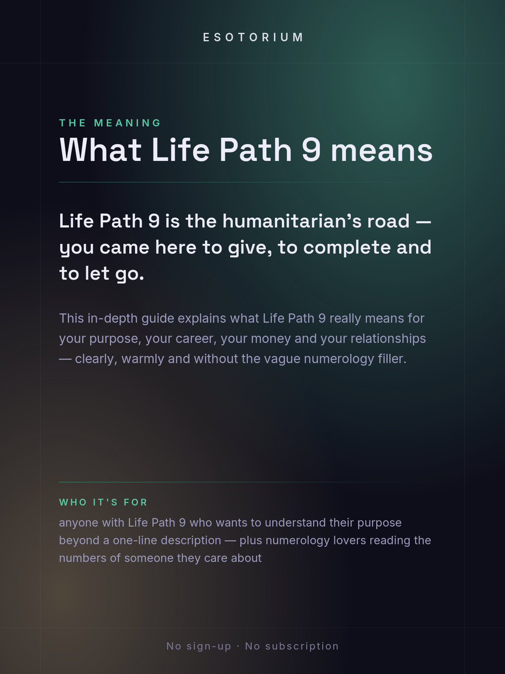 Life Path Number 9 — Full Meaning Guide — what it means