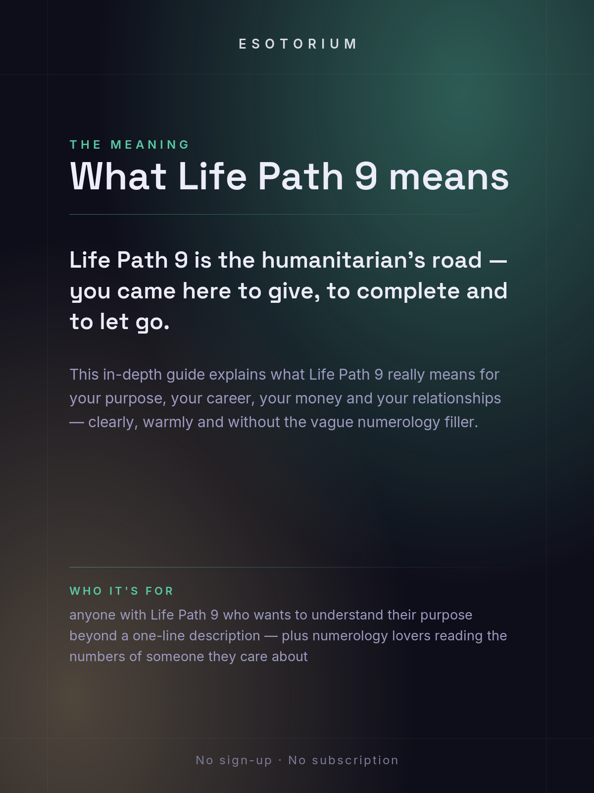 Life Path Number 9 — Full Meaning Guide — what it means