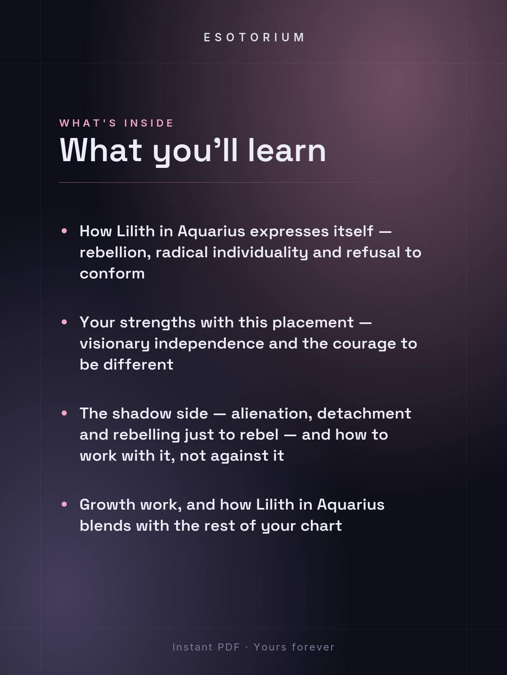 Lilith in Aquarius — Meaning in Your Birth Chart — What's inside