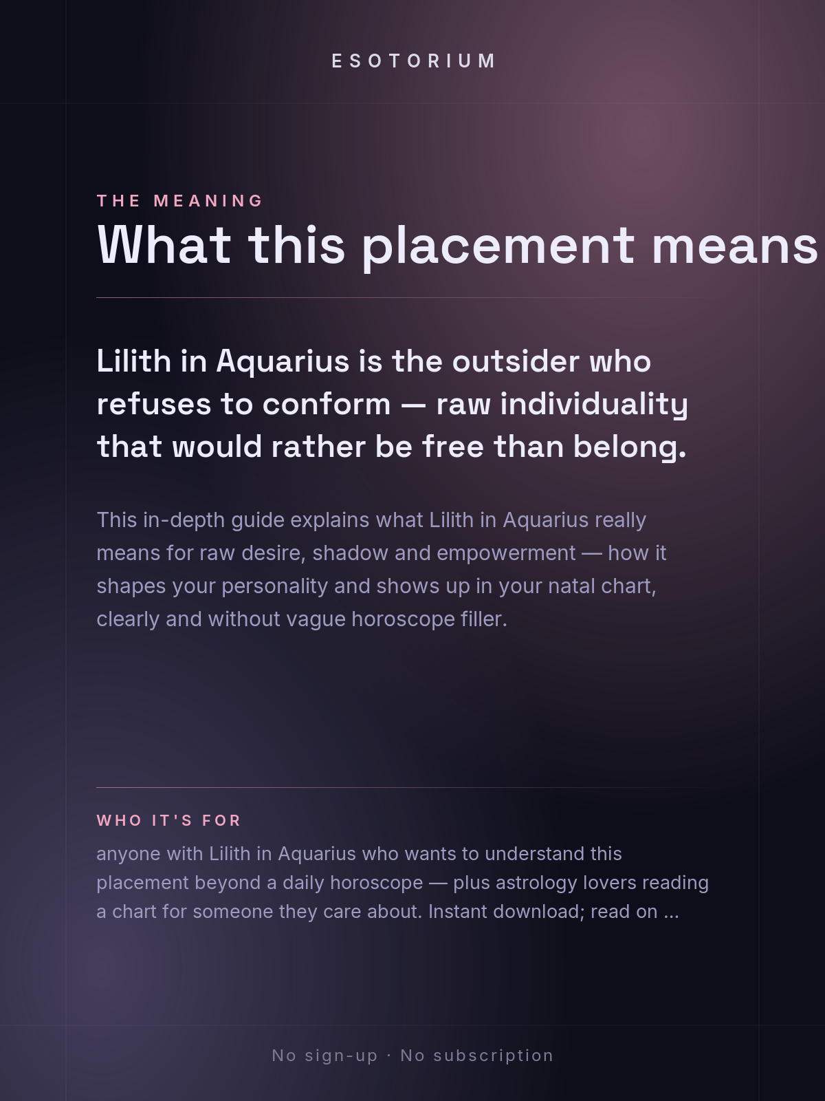 Lilith in Aquarius — Meaning in Your Birth Chart — What it means