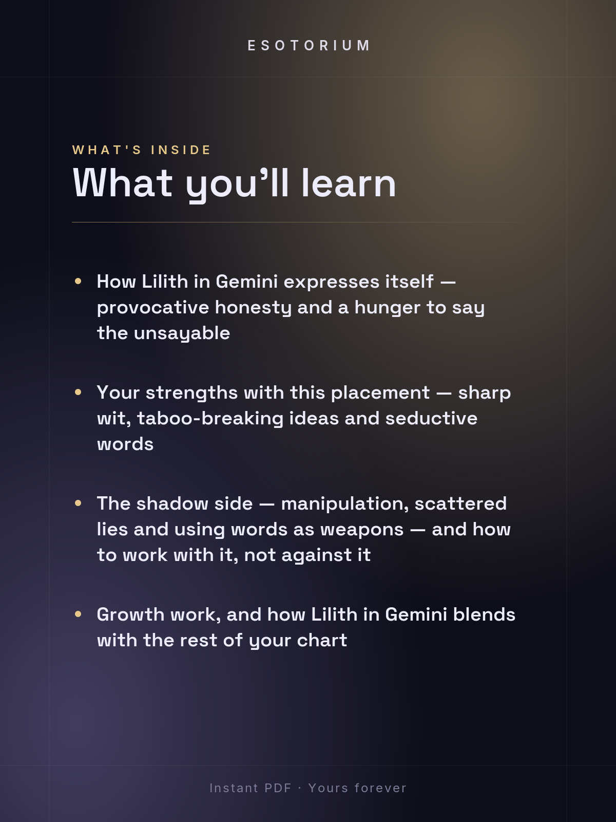 Lilith in Gemini — Meaning in Your Birth Chart — What's inside