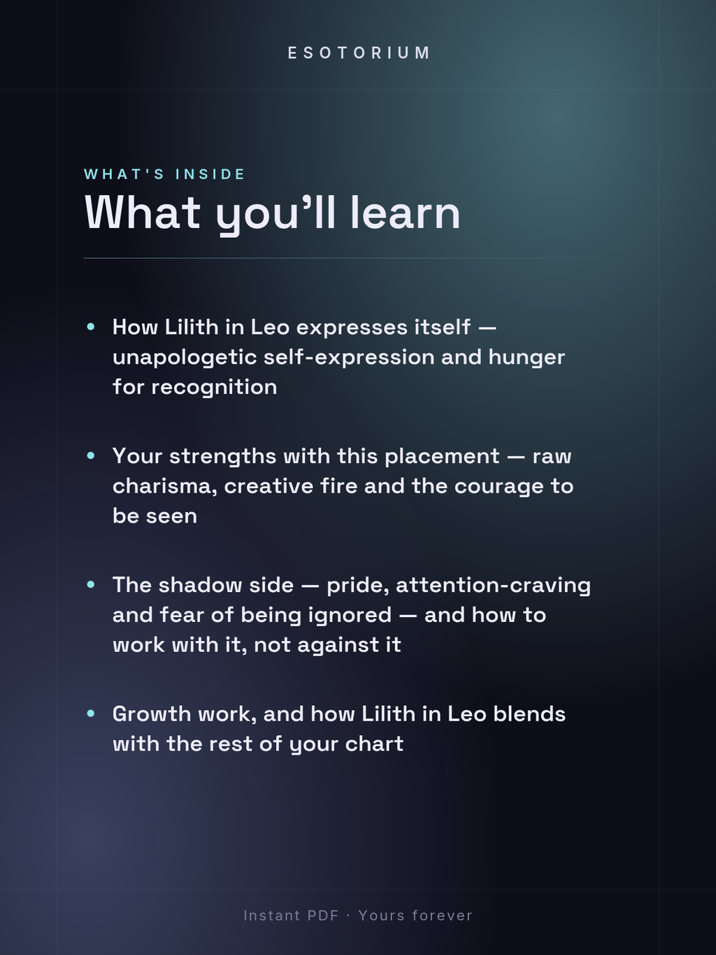 Lilith in Leo — Meaning in Your Birth Chart — What's inside