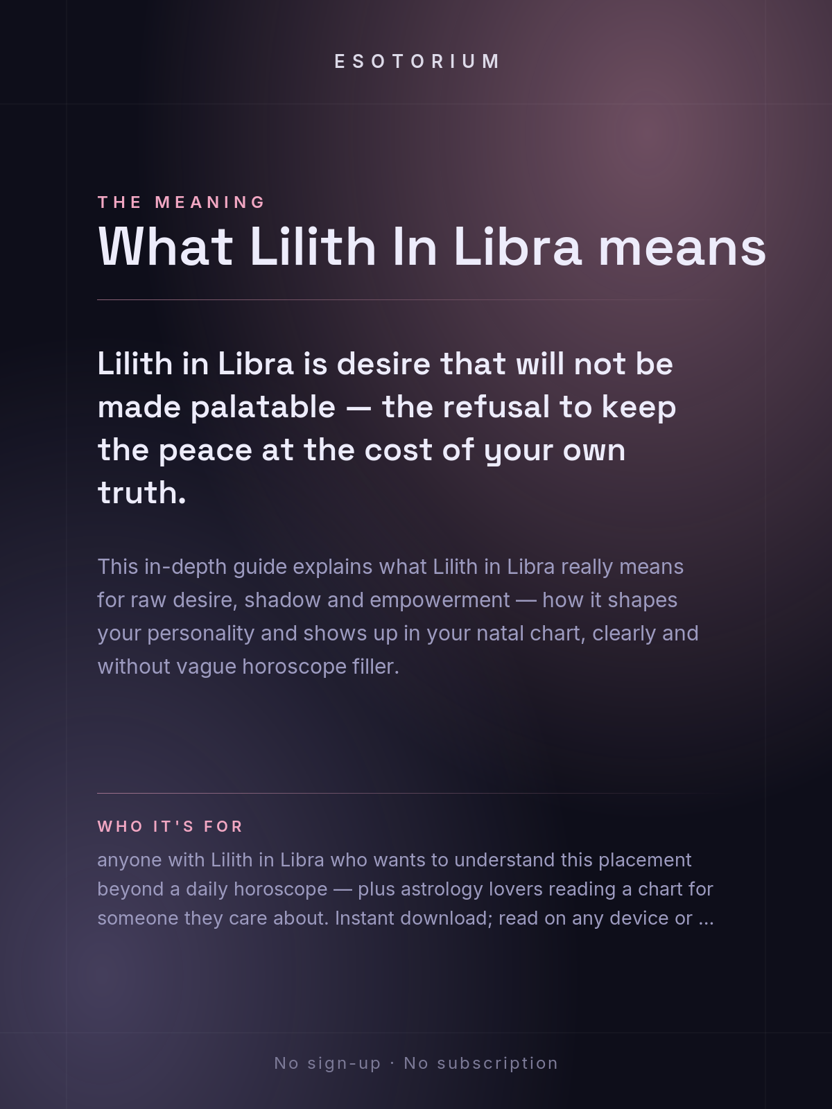 Lilith in Libra — Meaning in Your Birth Chart — What it means