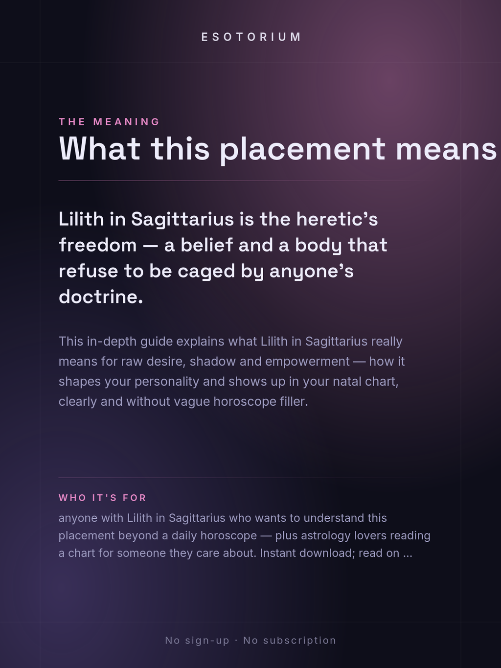 Lilith in Sagittarius — Meaning in Your Birth Chart — What it means
