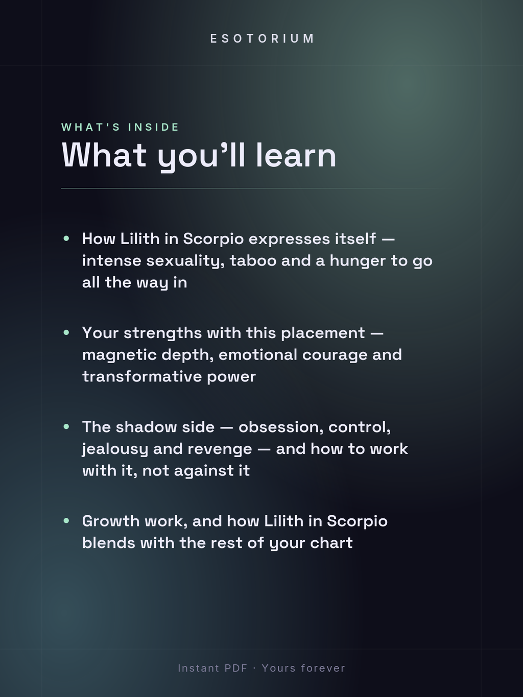 Lilith in Scorpio — Meaning in Your Birth Chart — What's inside