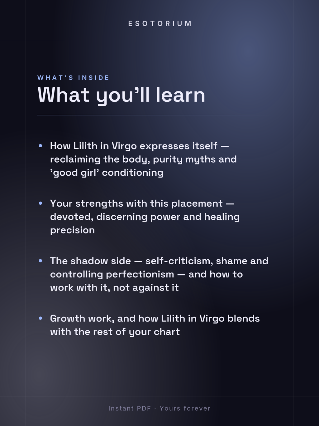 Lilith in Virgo — Meaning in Your Birth Chart — What's inside