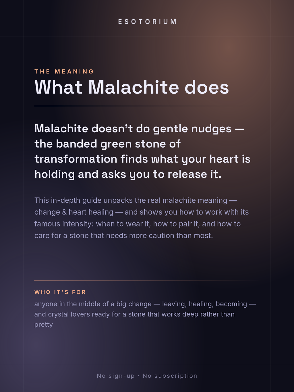 Malachite — Meaning, Uses & Healing Properties — what it means