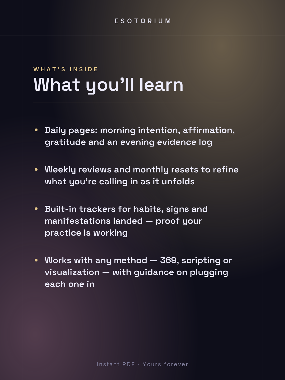 90-Day Manifestation Journal & Workbook — what you'll learn