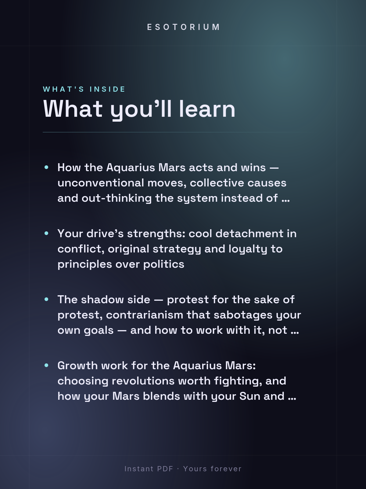 Mars in Aquarius — Meaning in Your Birth Chart — What's inside