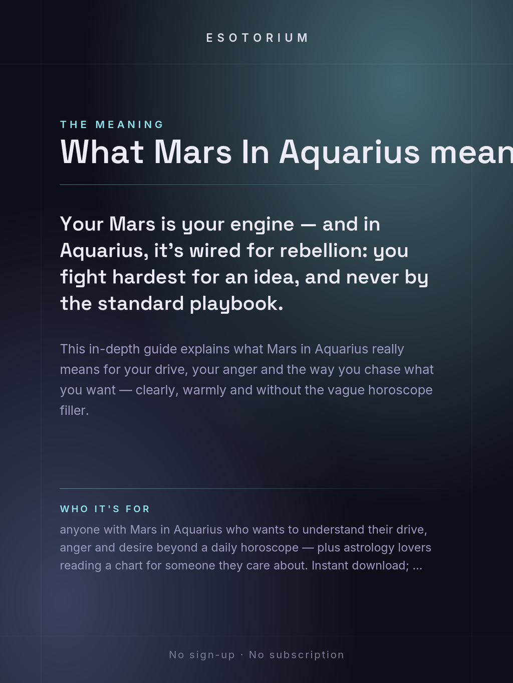 Mars in Aquarius — Meaning in Your Birth Chart — What it means