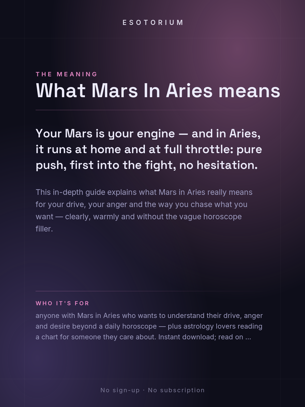 Mars in Aries — Meaning in Your Birth Chart — What it means