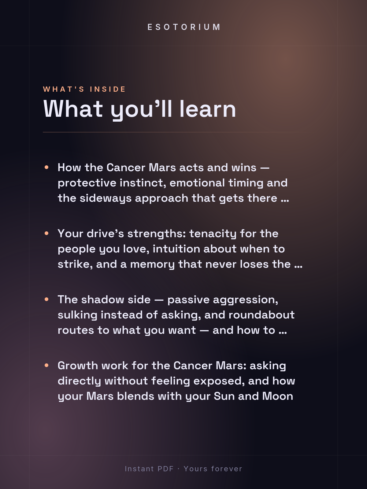 Mars in Cancer — Meaning in Your Birth Chart — What's inside