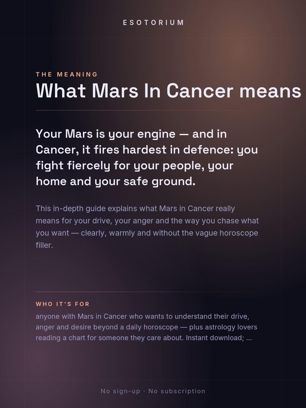 Mars in Cancer — Meaning in Your Birth Chart — What it means