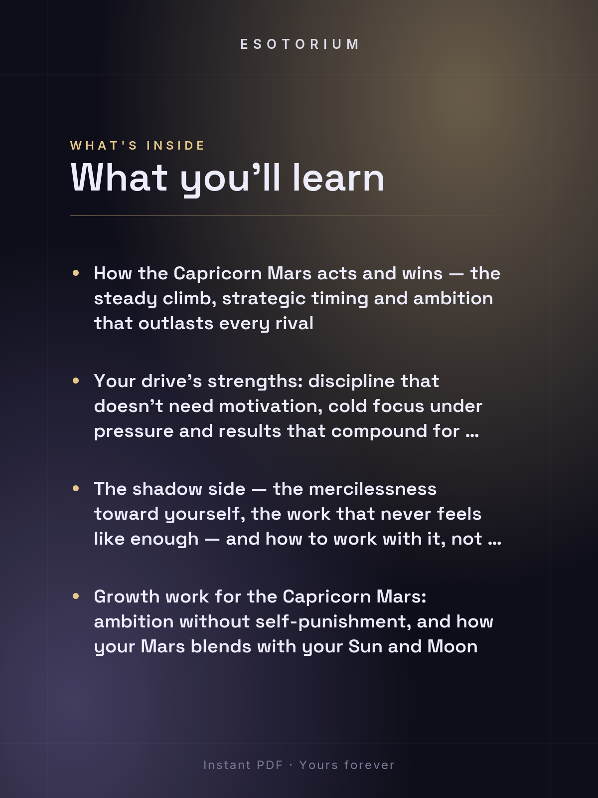 Mars in Capricorn — Meaning in Your Birth Chart — What's inside