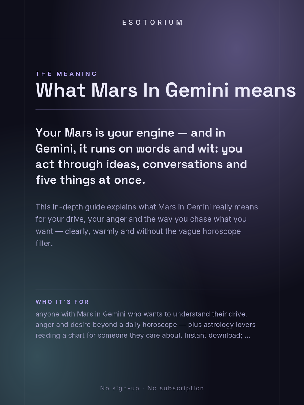 Mars in Gemini — Meaning in Your Birth Chart — What it means