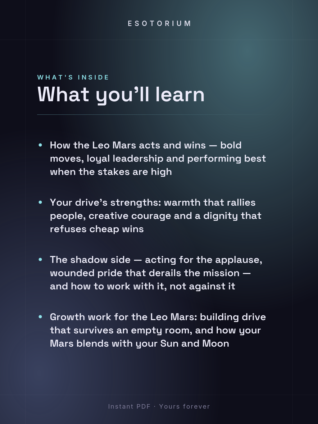 Mars in Leo — Meaning in Your Birth Chart — What's inside