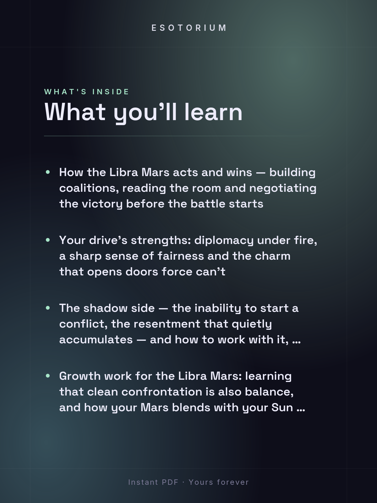 Mars in Libra — Meaning in Your Birth Chart — What's inside