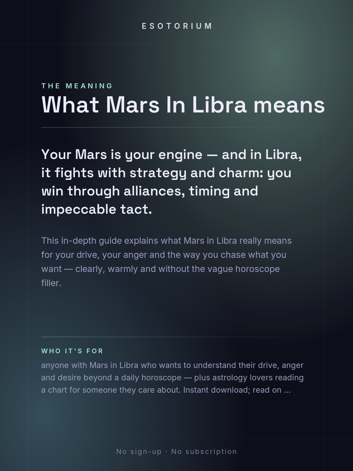 Mars in Libra — Meaning in Your Birth Chart — What it means