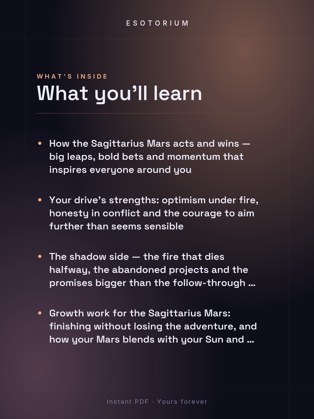 Mars in Sagittarius — Meaning in Your Birth Chart — What's inside