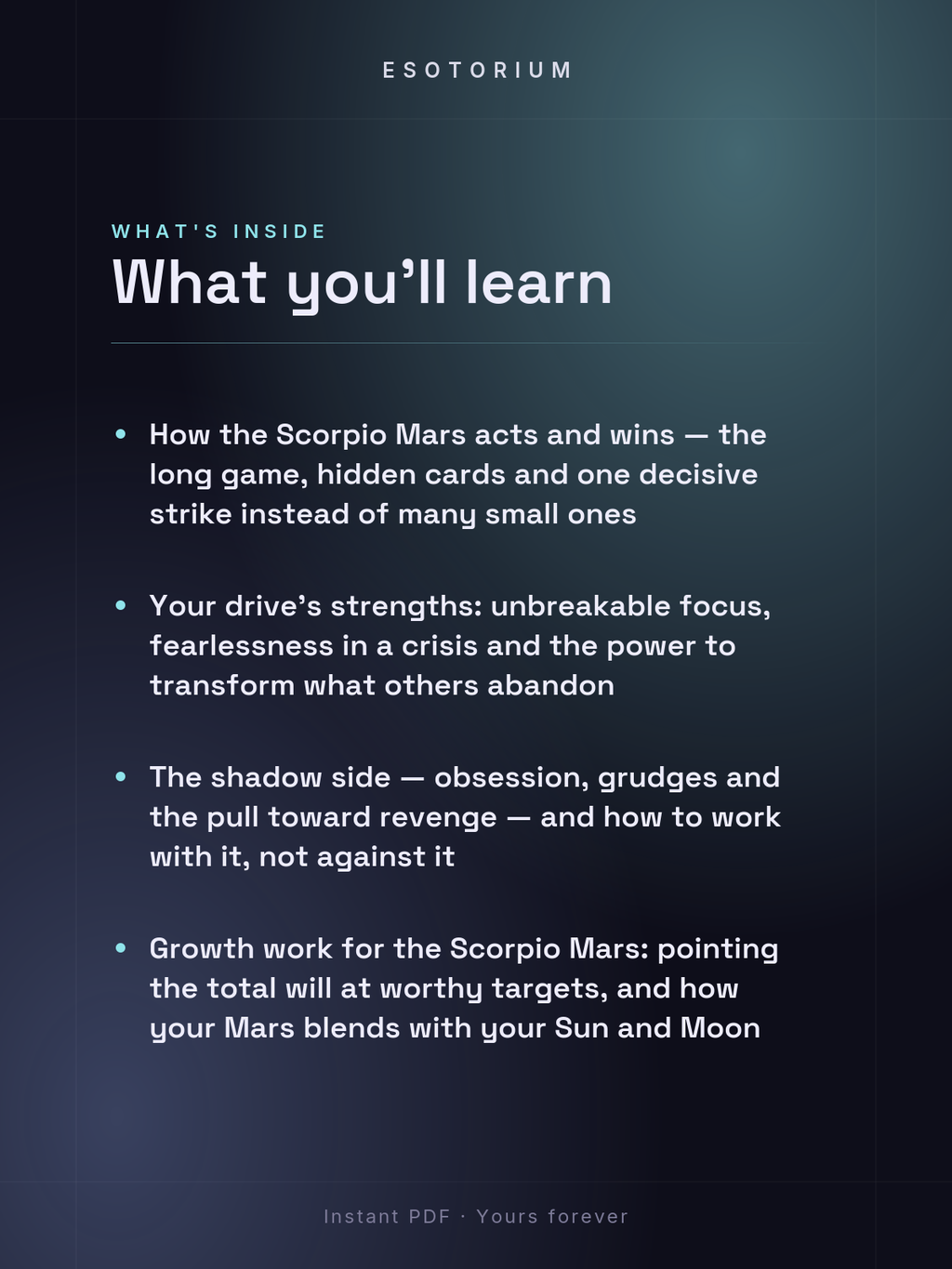 Mars in Scorpio — Meaning in Your Birth Chart — What's inside