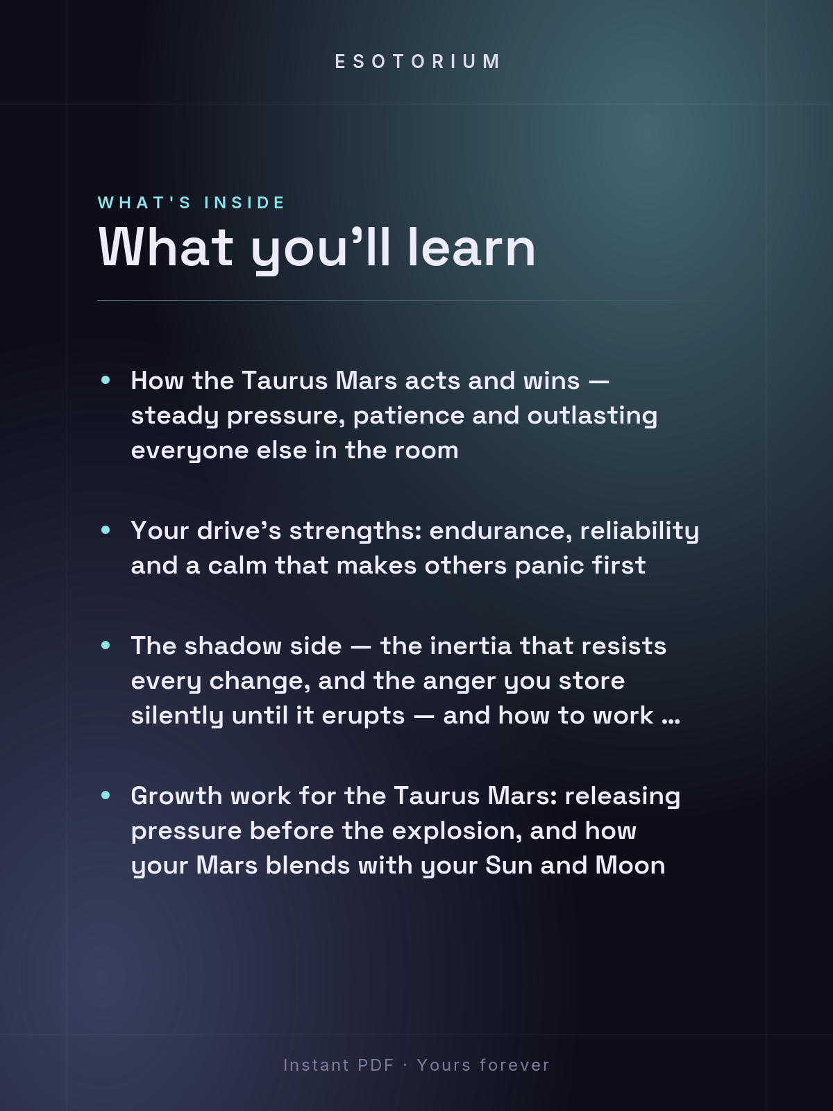 Mars in Taurus — Meaning in Your Birth Chart — What's inside