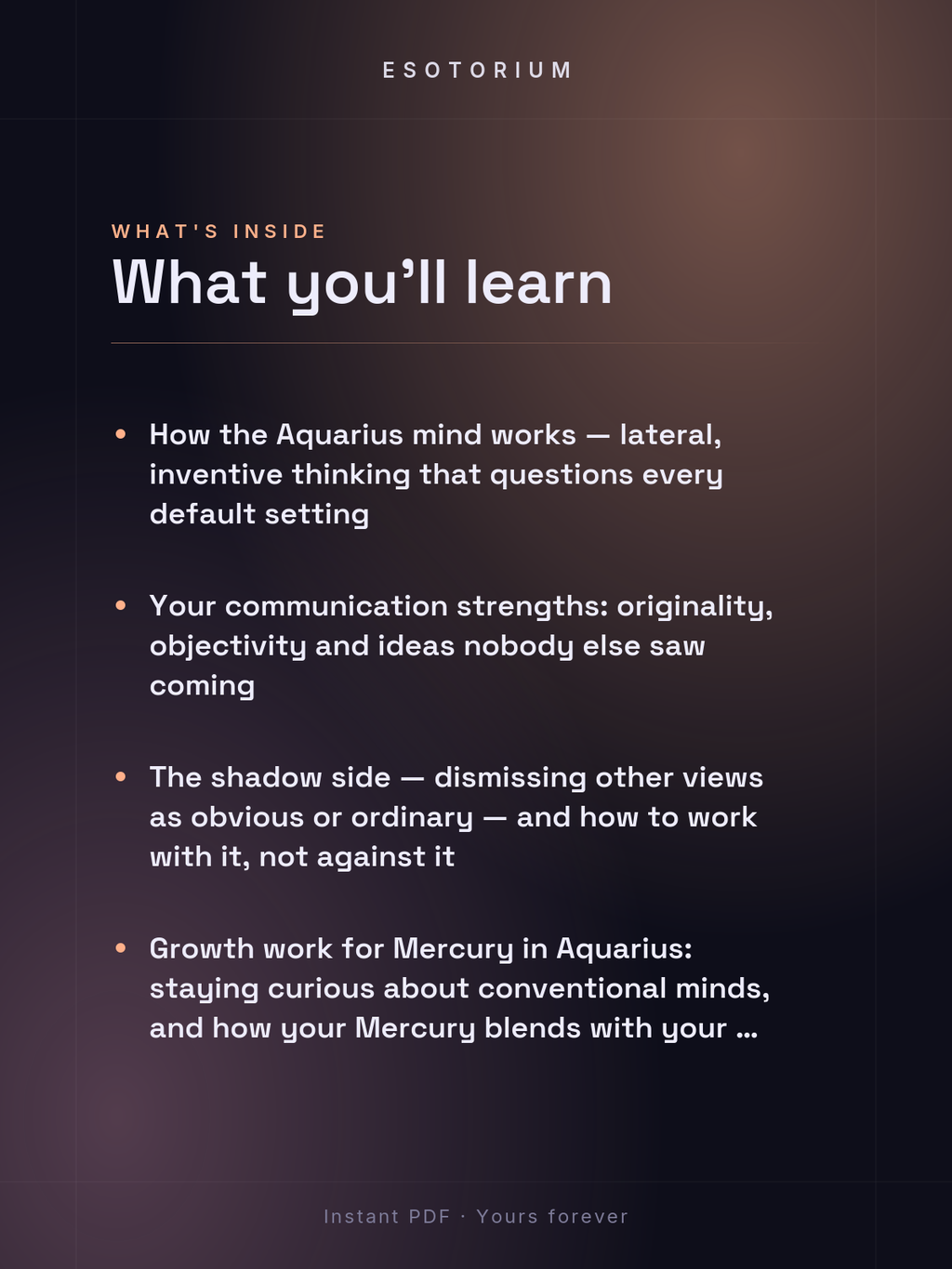 Mercury in Aquarius — Meaning in Your Birth Chart — What's inside