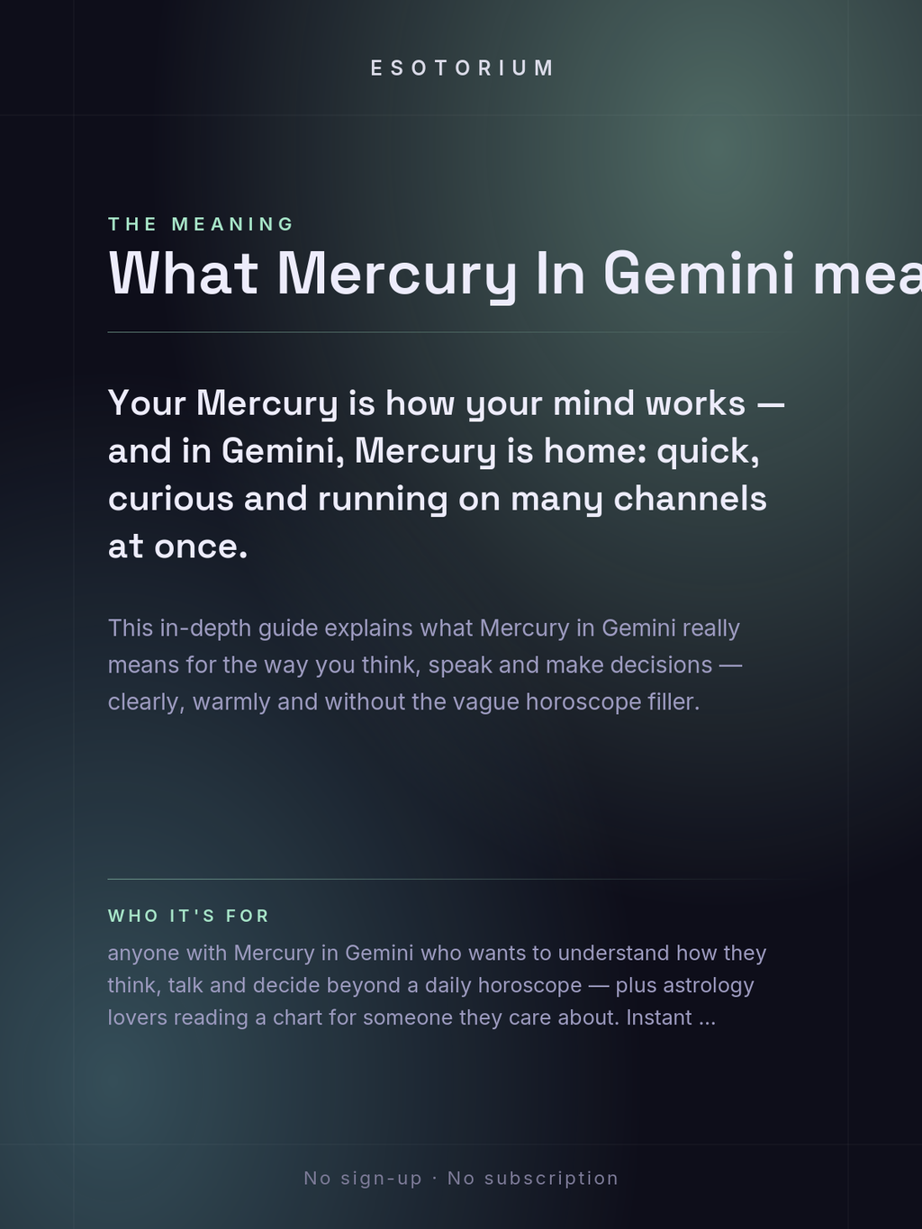 Mercury in Gemini — Meaning in Your Birth Chart — What it means